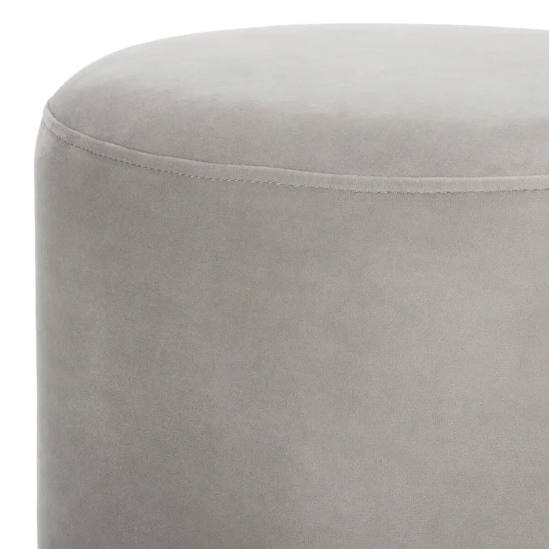 Ottoman rond en velours avec base en laiton – Assise 1 place