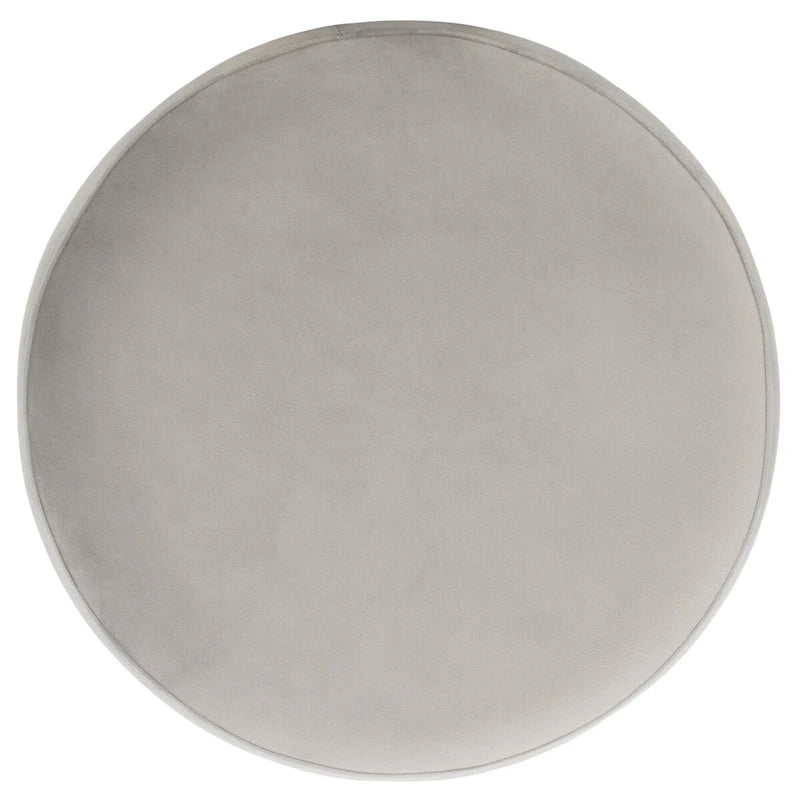 Ottoman rond en velours avec base en laiton – Assise 1 place