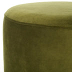 Ottoman rond en velours avec base en laiton – Assise 1 place