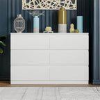 Commode double blanche à 6 tiroirs, autoportante, assemblage par 2 personnes