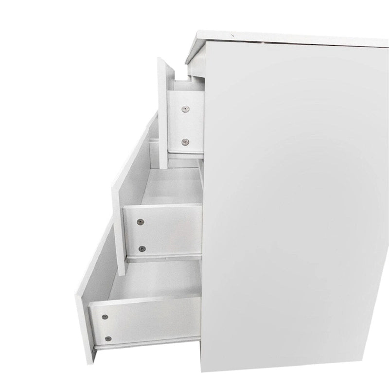 Commode double blanche à 6 tiroirs, autoportante, assemblage par 2 personnes