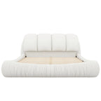 Lit plateforme rembourré 2 places King – Velours / Cuir, 4 couleurs