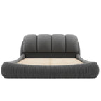 Lit plateforme rembourré 2 places King – Velours / Cuir, 4 couleurs