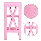 Lot de 2 tables de chevet, table d'appoint à 3 étagères ouvertes — multicolore