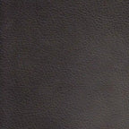Causeuse en cuir pleine fleur gris cendré / brun caramel, capitonnée, 2 places