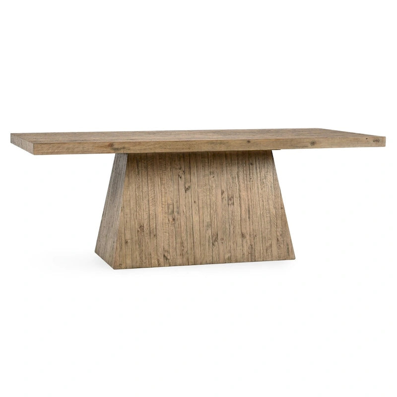 Table de salle à manger avec socle couleur marron naturel, 6–8 places