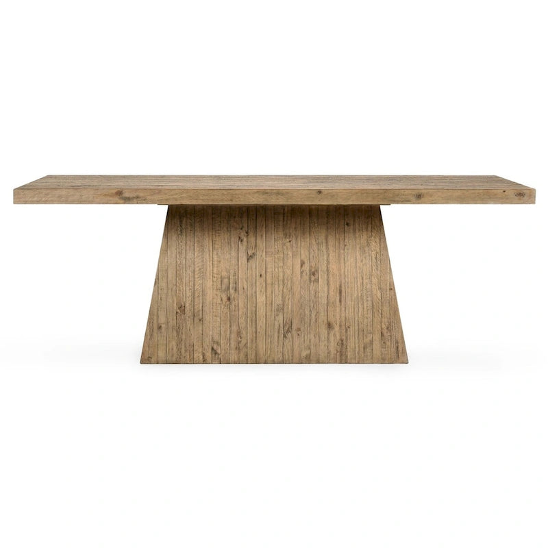 Table de salle à manger avec socle couleur marron naturel, 6–8 places