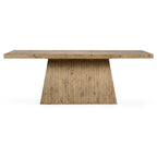 Table de salle à manger avec socle couleur marron naturel, 6–8 places