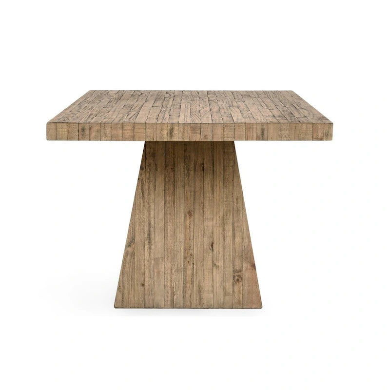 Table de salle à manger avec socle couleur marron naturel, 6–8 places