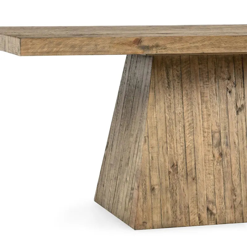 Table de salle à manger avec socle couleur marron naturel, 6–8 places