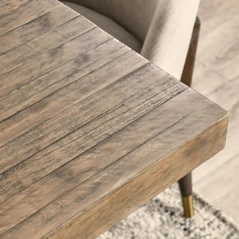 Table de salle à manger avec socle couleur marron naturel, 6–8 places