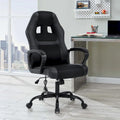 Chaise de bureau ergonomique pivotante noire avec massage lombaire par vibration, 1 personne