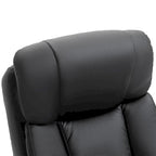 Fauteuil inclinable de massage pivotant en cuir PU noir/marron avec ottoman – 1 personne