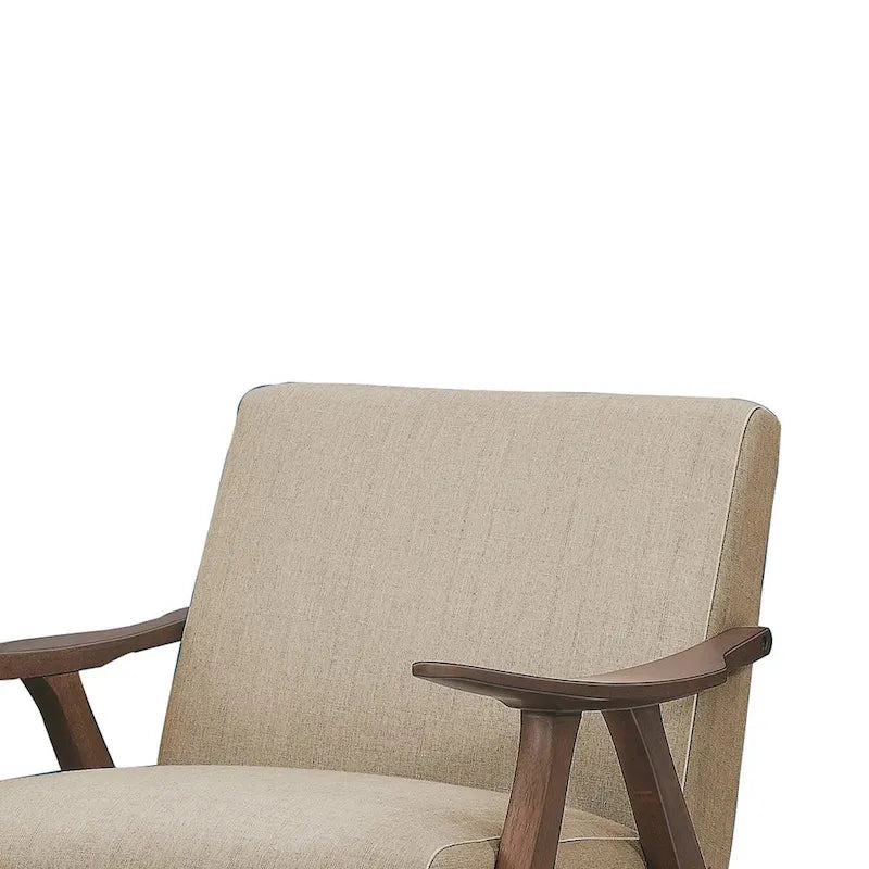 Fauteuil d'appoint individuel Rétro marron en tissu