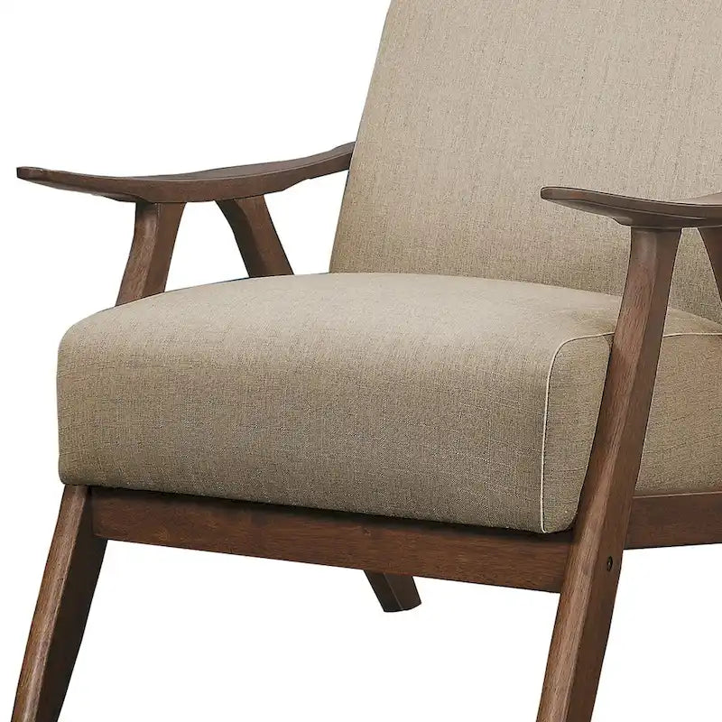Fauteuil d'appoint individuel Rétro marron en tissu