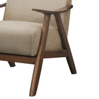 Fauteuil d'appoint individuel Rétro marron en tissu