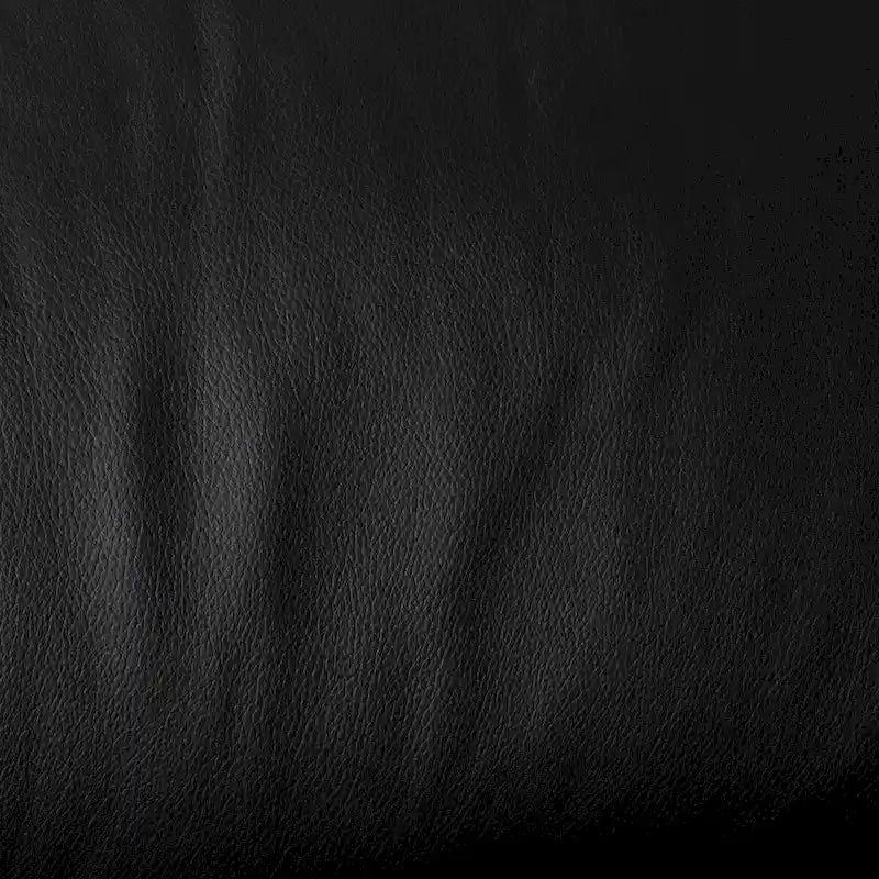 Canapé sectionnel 2 places en cuir véritable moderne noir et argent avec méridienne à droite