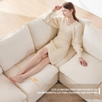 Canapé modulable en L, 4-5 places, gris anthracite/blanc
