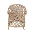 Fauteuil en rotin bohème ivoire – Une place