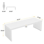 Bureau d'ordinateur 2 personnes de 199,9 cm — Chêne/Noir, Blanc, Noir et Gris, Noir