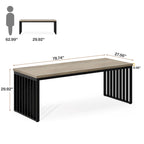 Bureau d'ordinateur 2 personnes de 199,9 cm — Chêne/Noir, Blanc, Noir et Gris, Noir