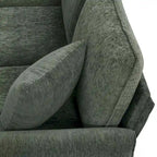 Canapé d'angle convertible en L, tissu chenille, noir/vert/rose, 4 places