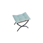 Fauteuil d'appoint individuel vert / bleu / gris avec pouf et repose-pieds