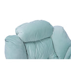 Fauteuil d'appoint individuel vert / bleu / gris avec pouf et repose-pieds