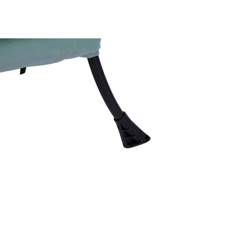 Fauteuil d'appoint individuel vert / bleu / gris avec pouf et repose-pieds