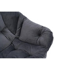 Fauteuil d'appoint individuel vert / bleu / gris avec pouf et repose-pieds