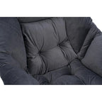 Fauteuil d'appoint individuel vert / bleu / gris avec pouf et repose-pieds