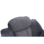 Fauteuil d'appoint individuel vert / bleu / gris avec pouf et repose-pieds