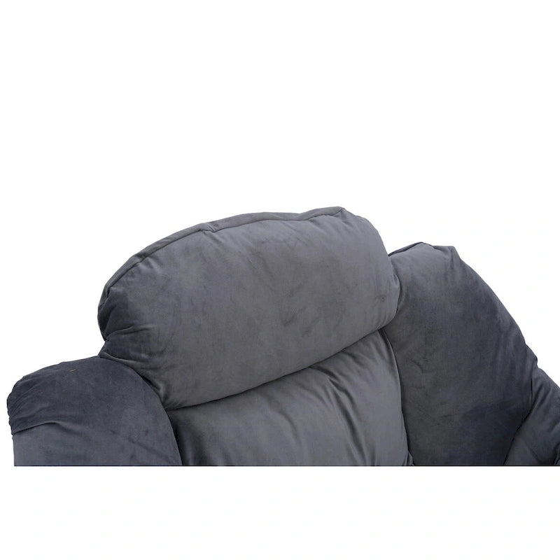 Fauteuil d'appoint individuel vert / bleu / gris avec pouf et repose-pieds