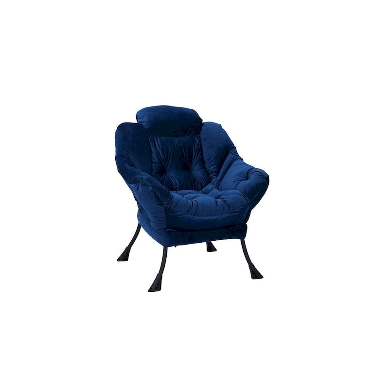 Fauteuil d'appoint individuel vert / bleu / gris avec pouf et repose-pieds