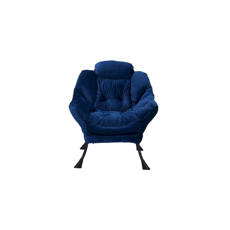 Fauteuil d'appoint individuel vert / bleu / gris avec pouf et repose-pieds