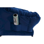 Fauteuil d'appoint individuel vert / bleu / gris avec pouf et repose-pieds