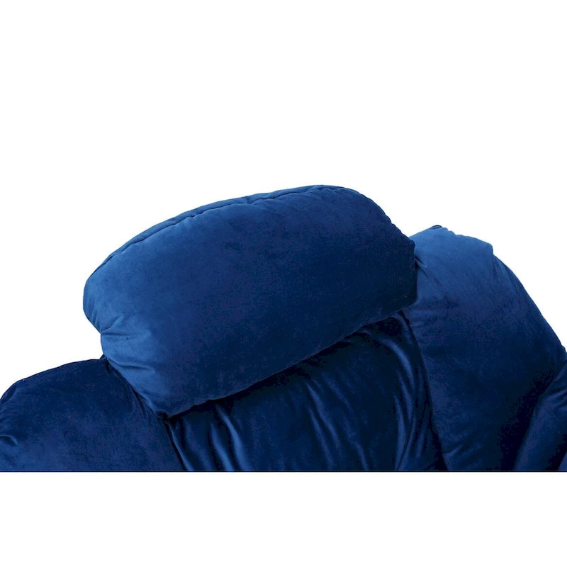 Fauteuil d'appoint individuel vert / bleu / gris avec pouf et repose-pieds