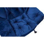 Fauteuil d'appoint individuel vert / bleu / gris avec pouf et repose-pieds