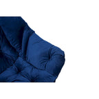 Fauteuil d'appoint individuel vert / bleu / gris avec pouf et repose-pieds