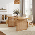 Table à manger 6 places Warm Pine Boho Rotin