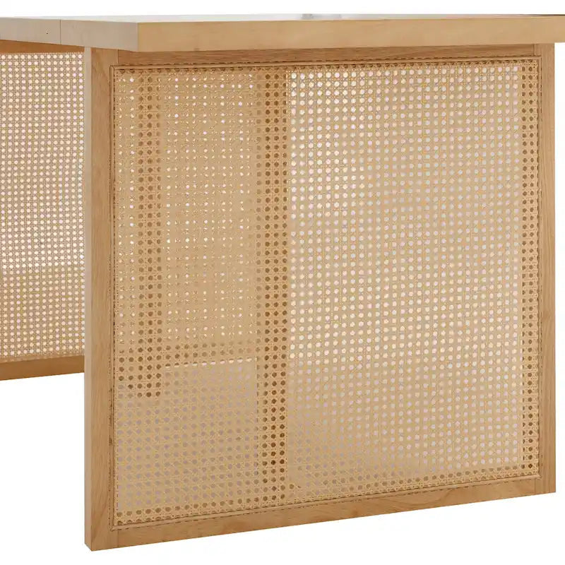Table à manger 6 places Warm Pine Boho Rotin